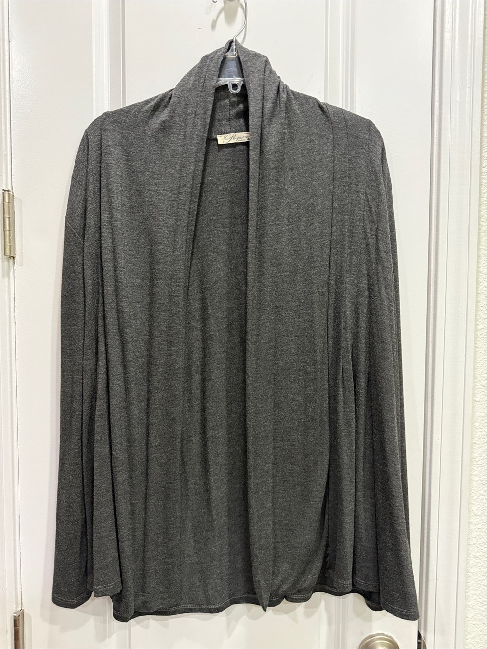 Open-Front Gray Women's Cardigan Sweater